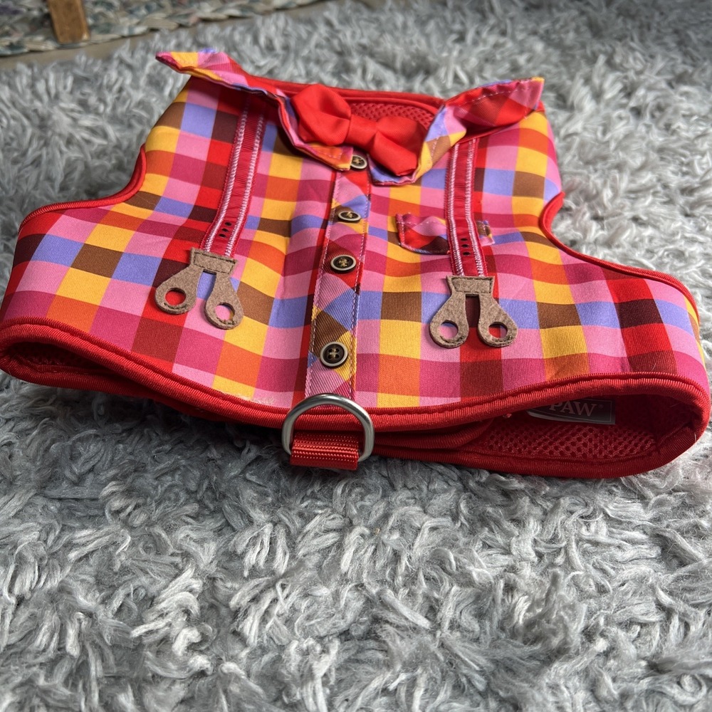 Top Paw Dog Harness Plaid Bowtie Medium Size Dog - Picture 6 of 6